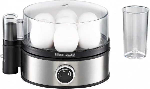 Rommelsbacher ER 400 Eierkocher Edelstahl/schwarz 1 Rommelsbacher ER 400 Eierkocher Edelstahl/schwarz