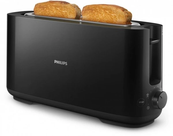 Philips HD2590/90 Daily Langschlitz-Toaster Schwarz 2 Philips HD2590/90 Daily Langschlitz-Toaster Schwarz – Bild 2