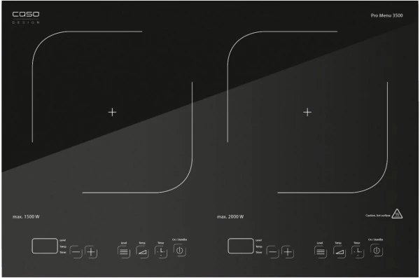 Caso Pro Menu 3500 Induktionskochplatte Schwarz 2 Caso Pro Menu 3500 Induktionskochplatte Schwarz – Bild 2