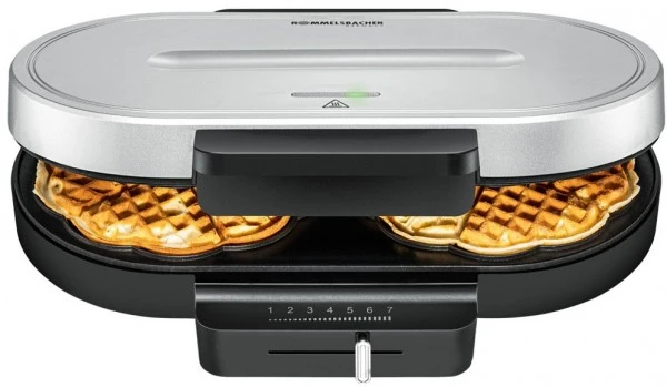 Rommelsbacher WA 1250 Waffelautomat Schwarz/silber 2 Rommelsbacher WA 1250 Waffelautomat Schwarz/silber – Bild 2