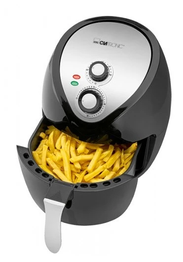 Clatronic FR 3699 H Heißluft-Fritteuse Schwarz/silber 1 Clatronic FR 3699 H Heißluft-Fritteuse Schwarz/silber