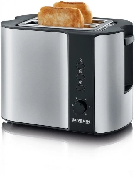 Severin AT 2589 Kompakt-Toaster Edelstahl-gebürstet/schwarz 1 Severin AT 2589 Kompakt-Toaster Edelstahl-gebürstet/schwarz