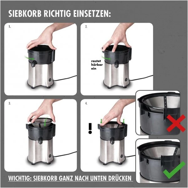 Gastroback Vital Juicer Pro Entsafter Edelstahl 4 Gastroback Vital Juicer Pro Entsafter Edelstahl – Bild 4