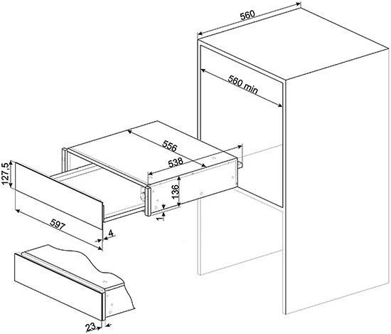 Smeg CPR615NX Speisen-/Geschirrwärmer Schwarz/edelstahl 2 Smeg CPR615NX Speisen-/Geschirrwärmer Schwarz/edelstahl – Bild 2