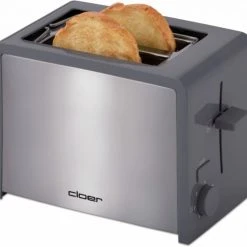 Cloer 3215 Kompakt-Toaster Dunkelgrau/edelstahl