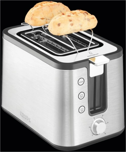 Krups KH 442 Control Line Kompakt-Toaster Edelstahl/schwarz 4 Krups KH 442 Control Line Kompakt-Toaster Edelstahl/schwarz – Bild 4