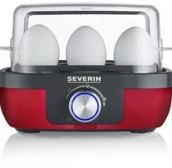 Severin EK 3168 Eierkocher Edelstahl/rot-metallic/schwarz