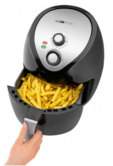Clatronic FR 3699 H Heißluft-Fritteuse Schwarz/silber 2 Clatronic FR 3699 H Heißluft-Fritteuse Schwarz/silber – Bild 2