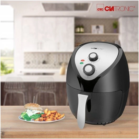 Clatronic FR 3699 H Heißluft-Fritteuse Schwarz/silber 4 Clatronic FR 3699 H Heißluft-Fritteuse Schwarz/silber – Bild 4