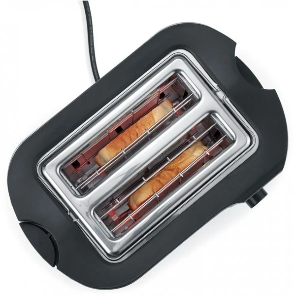 Severin AT 2589 Kompakt-Toaster Edelstahl-gebürstet/schwarz 5 Severin AT 2589 Kompakt-Toaster Edelstahl-gebürstet/schwarz – Bild 5