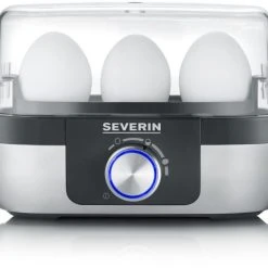 Severin EK 3163 Eierkocher Edelstahl-gebürstet/schwarz